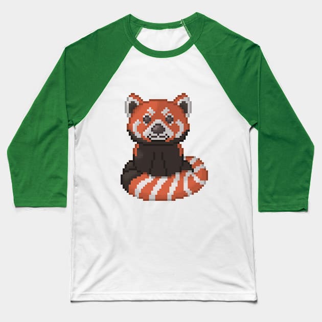 Red Panda Baseball T-Shirt by Tatsu_chan